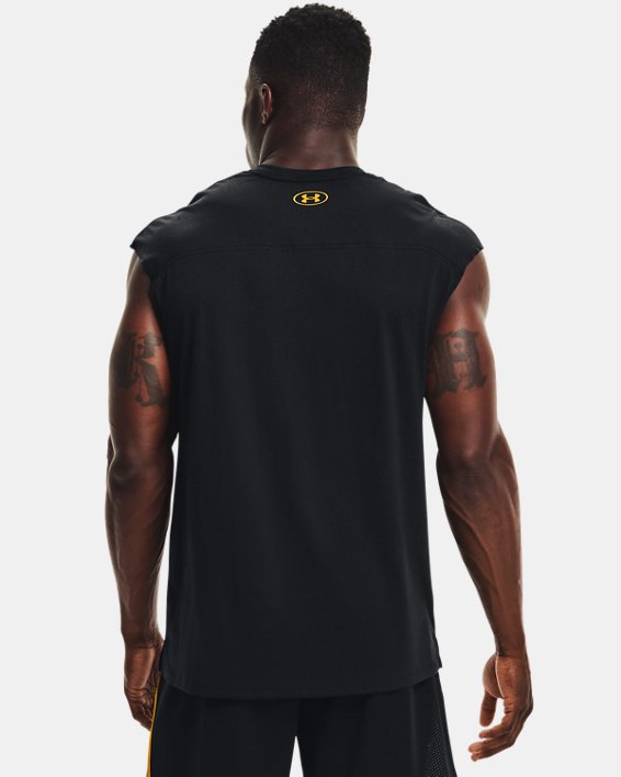 Men's Project Rock Cutoff T-Shirt, Black, pdpMainDesktop image number 1